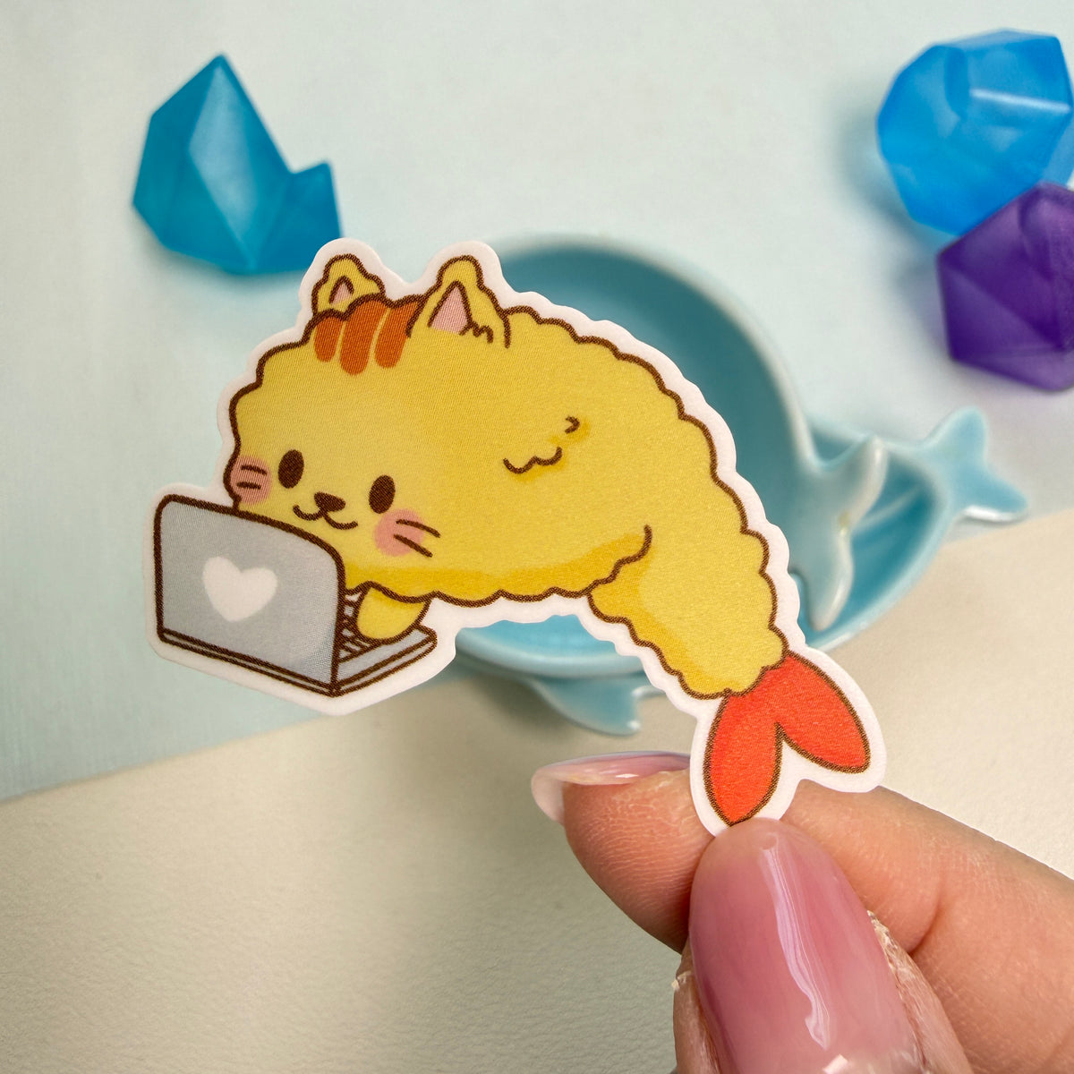 Shrimply Bad Posture Matte Sticker