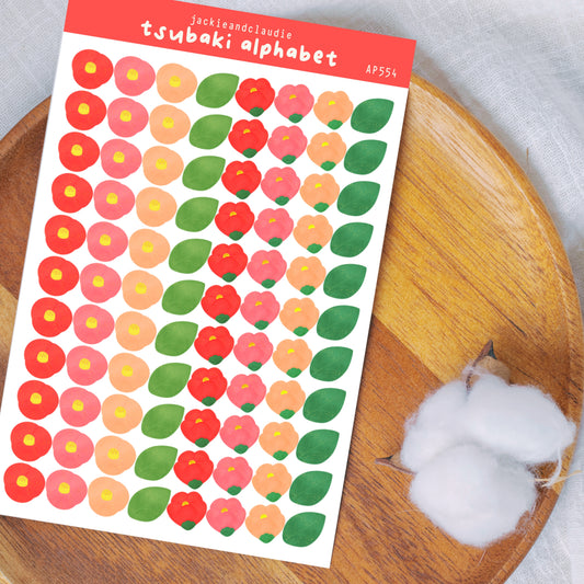 Tsubaki Alphabet Sticker Sheet