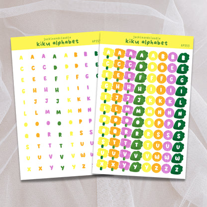 Kiku Alphabet Sticker Sheet