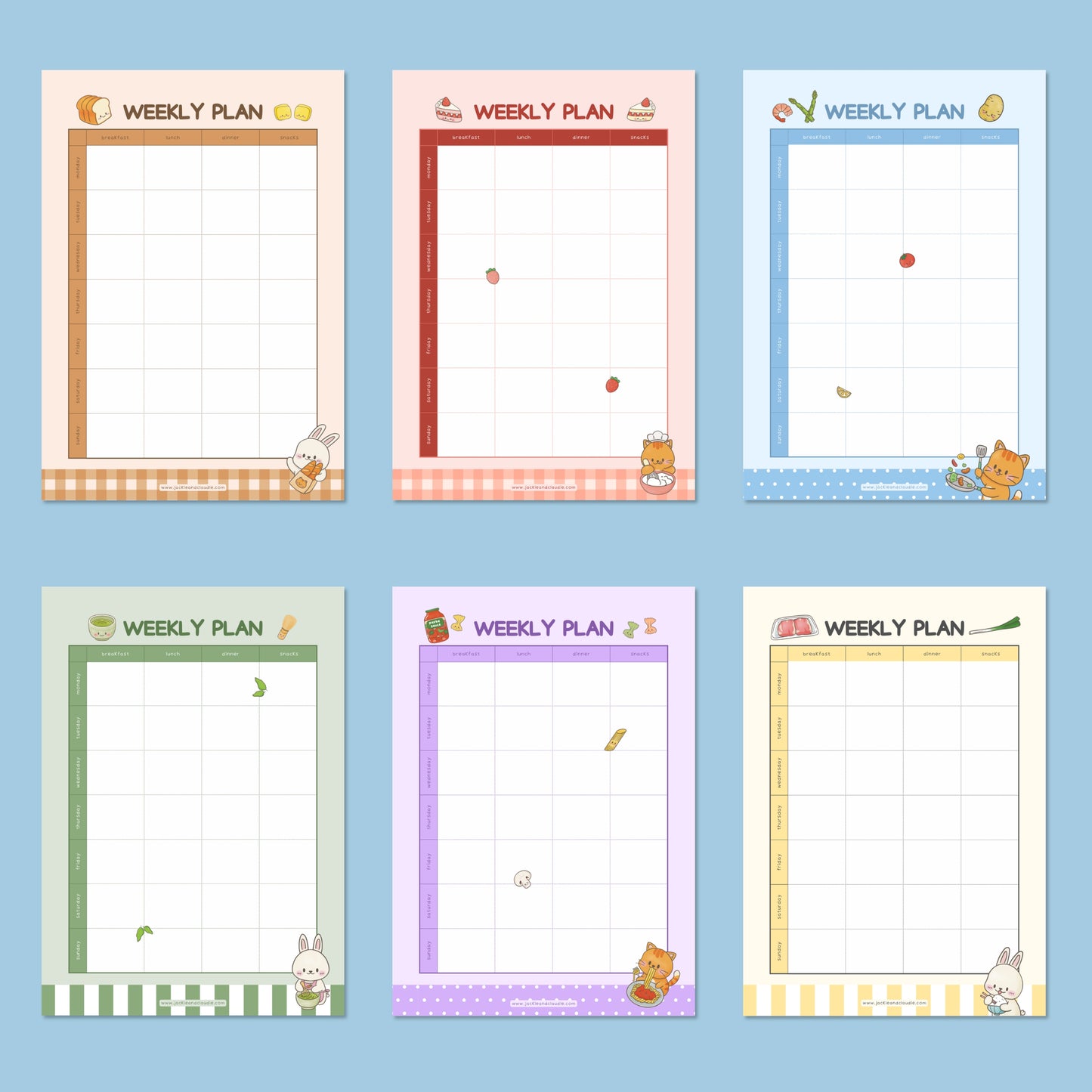 Digital / Printable Recipe Cards & Meal Planner Set