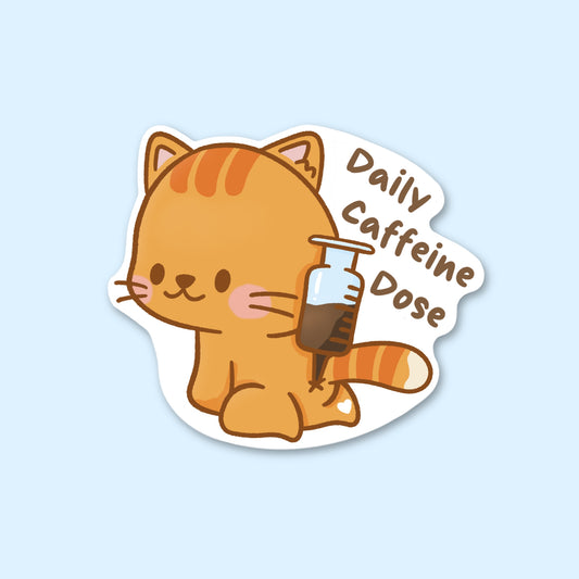 Daily Caffeine Dose Matte Sticker