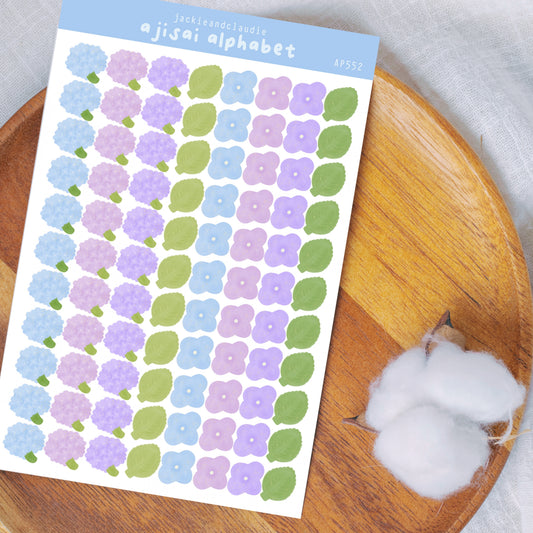 Ajisai Alphabet Sticker Sheet
