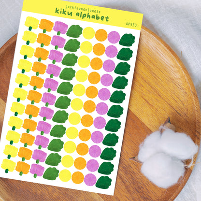 Kiku Alphabet Sticker Sheet