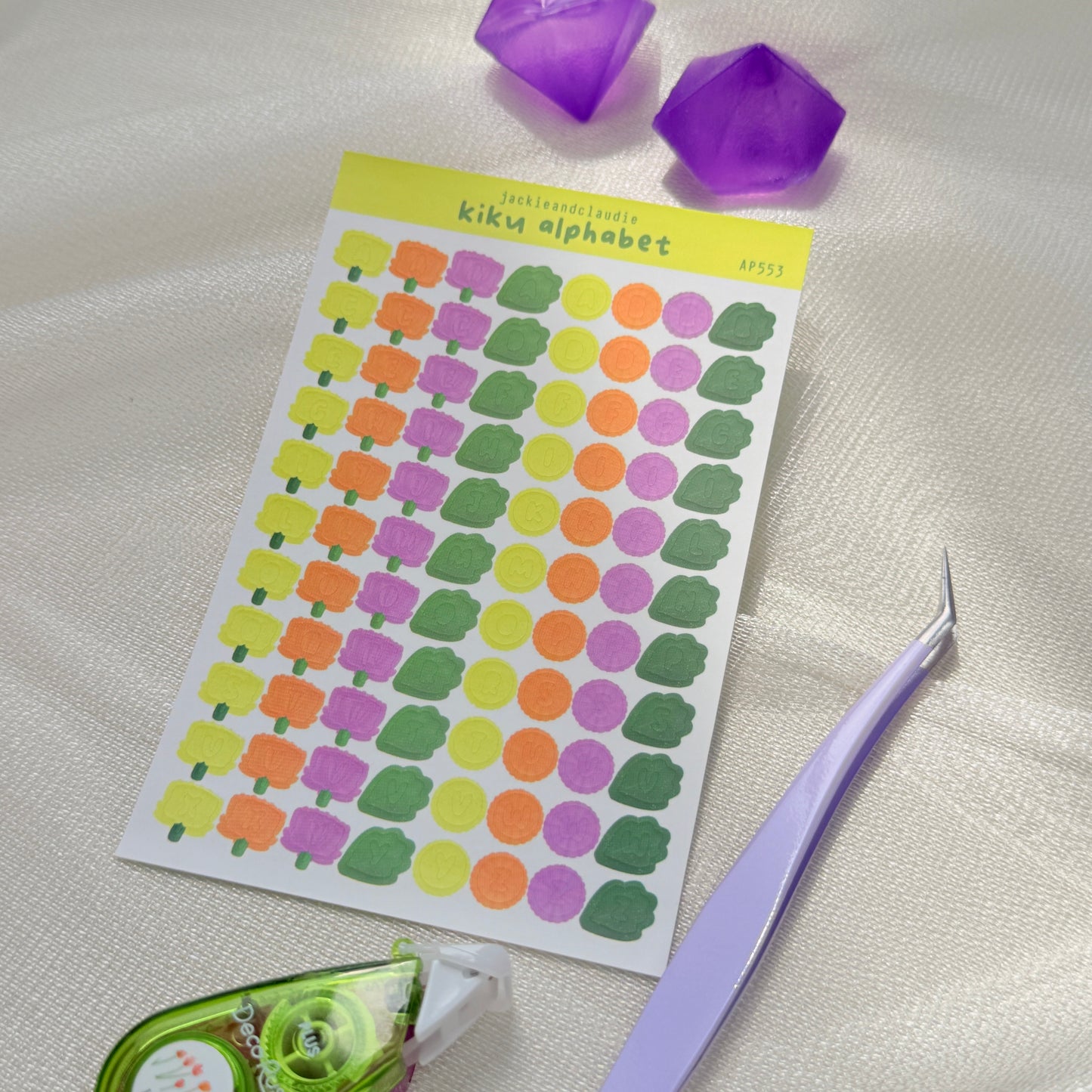 Kiku Alphabet Sticker Sheet