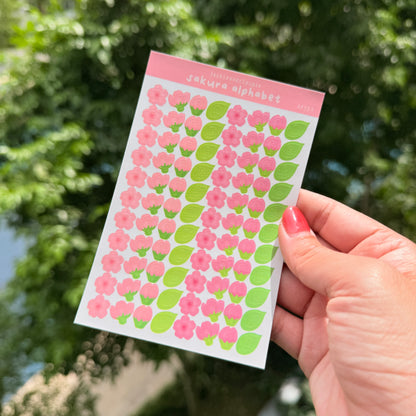 Sakura Alphabet Sticker Sheet