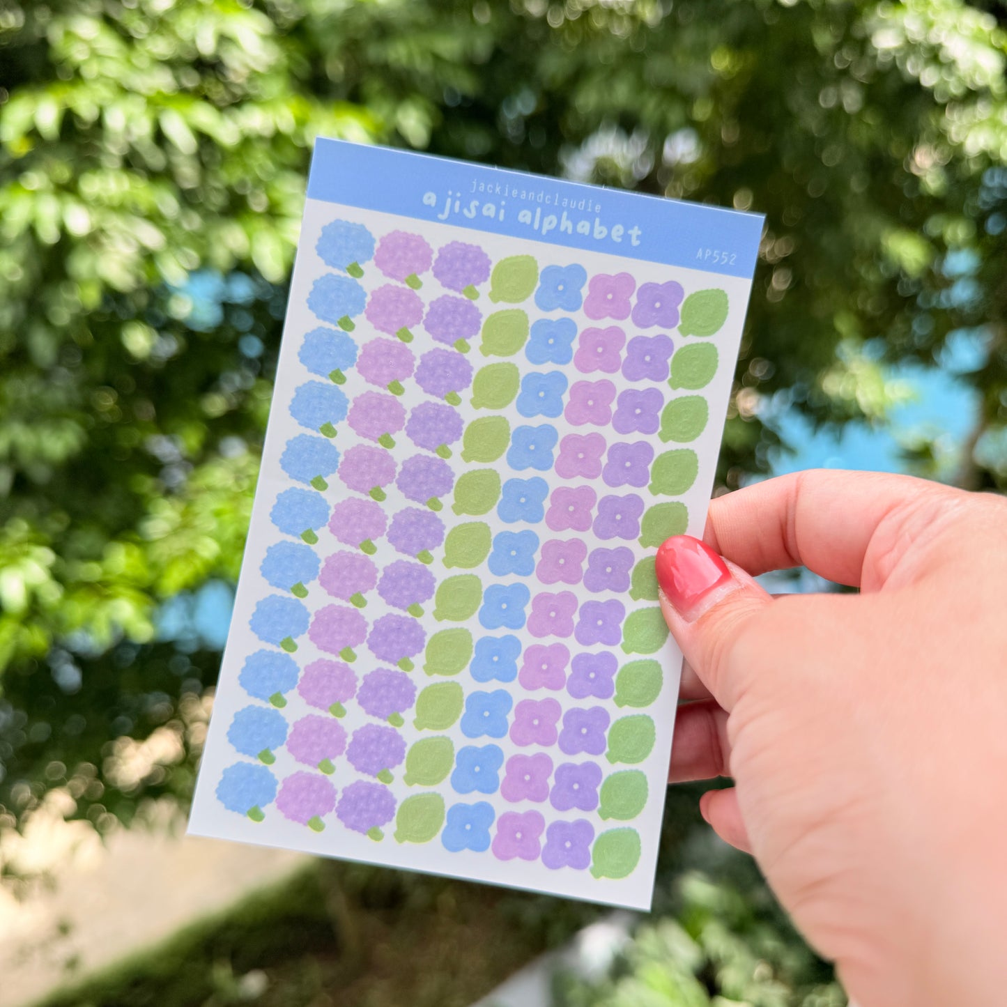 Ajisai Alphabet Sticker Sheet