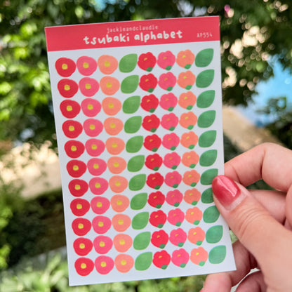 Tsubaki Alphabet Sticker Sheet