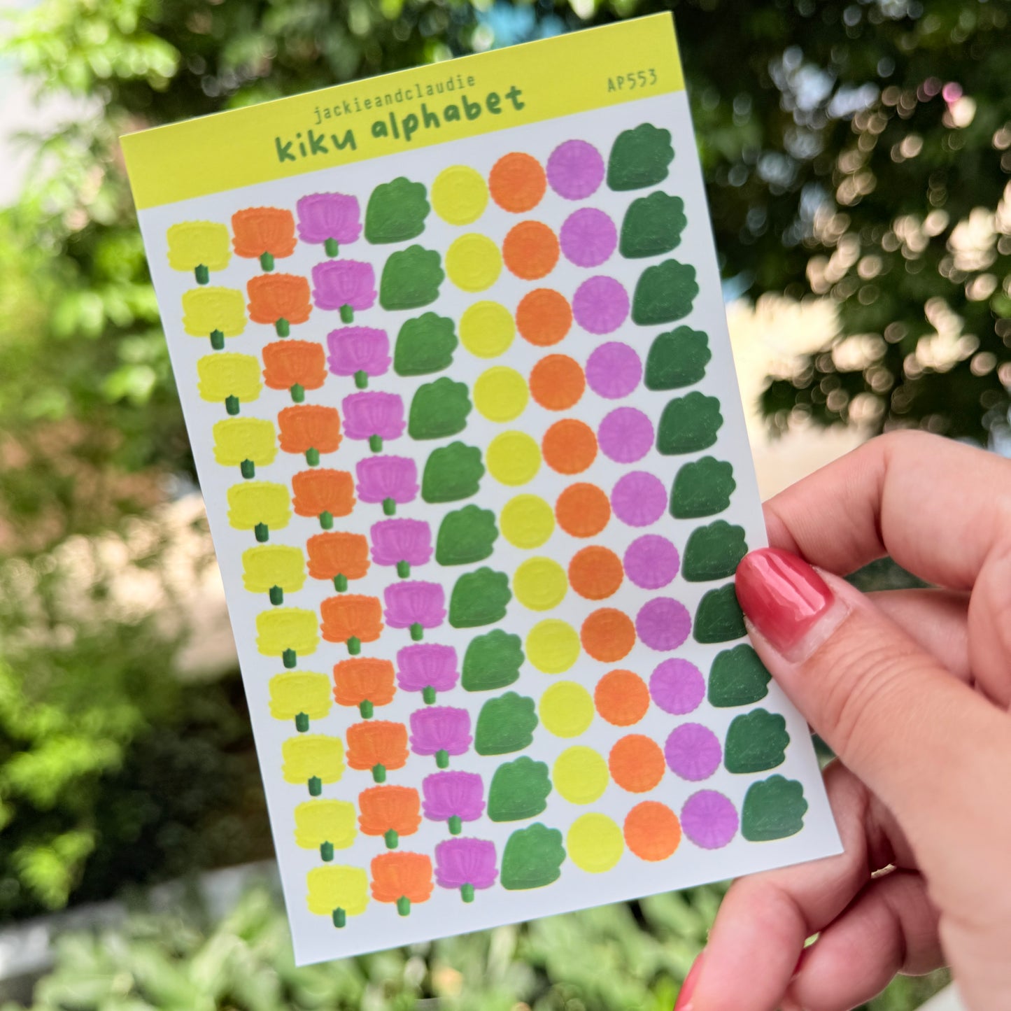 Kiku Alphabet Sticker Sheet