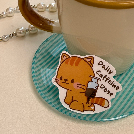 Daily Caffeine Dose Matte Sticker